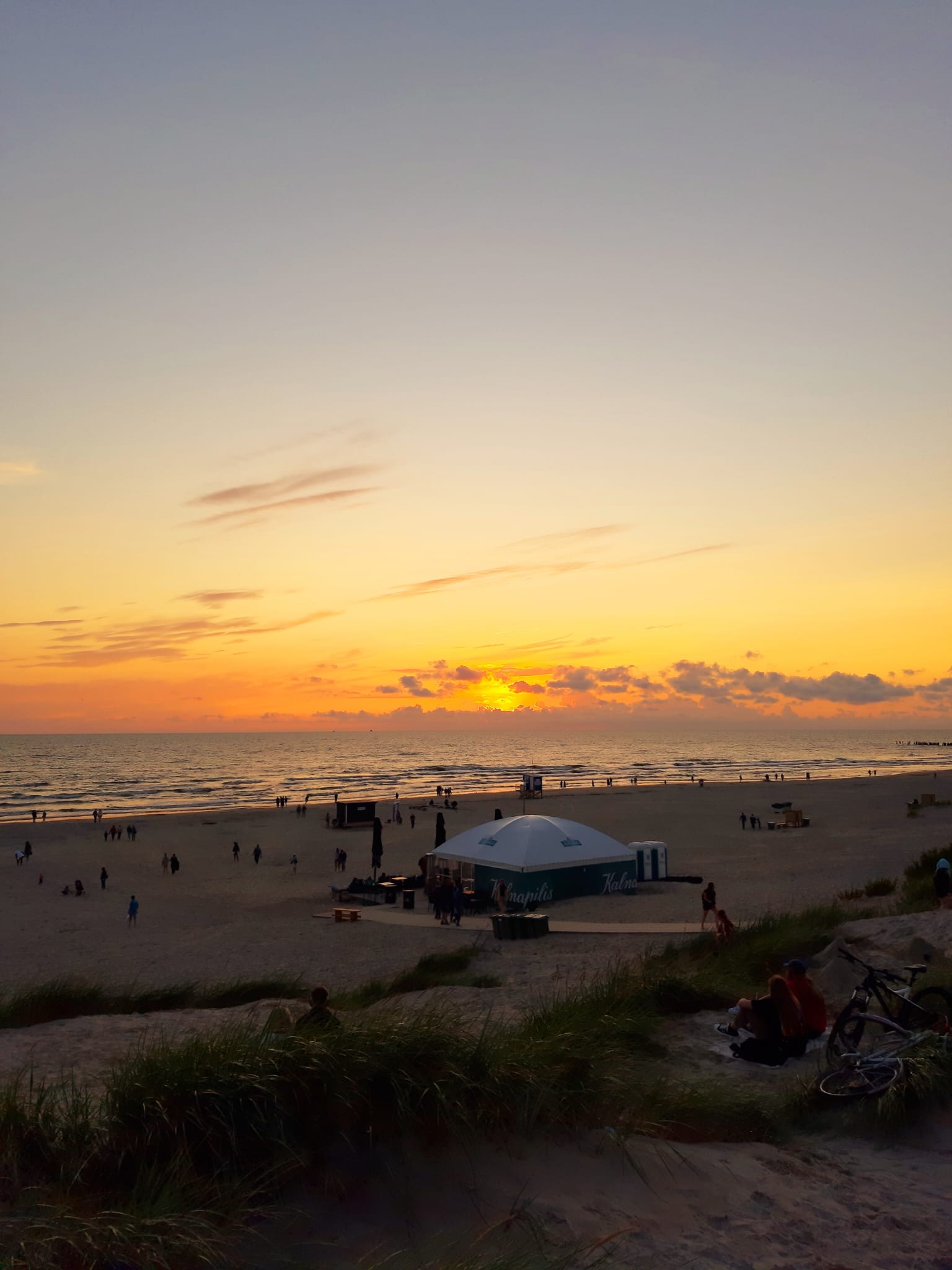 Baltic Sea beach at sunset, Monciškės