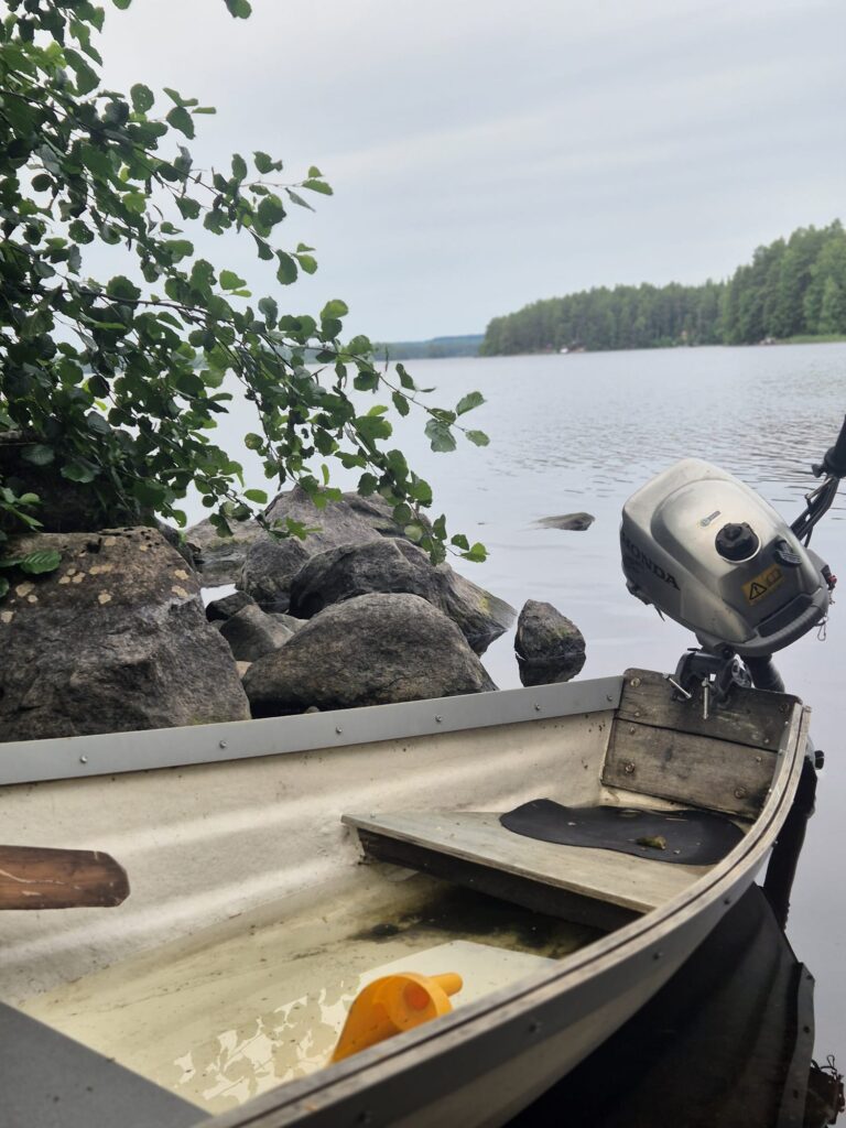 Vasarnamis, pirtis ir valtis Suomijoje prie ežero