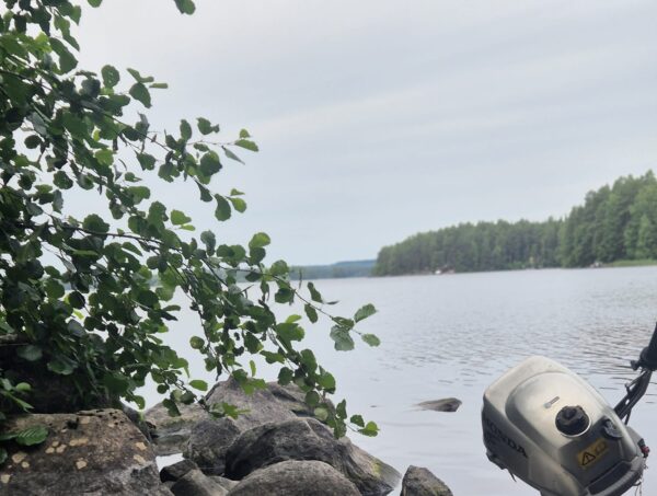 Vasarnamis, pirtis ir valtis Suomijoje prie ežero